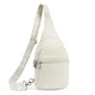 Small Sling Bag for Women, Puffer Crossbody Bag Anti Theft Travel RFID Purses Fanny Packs for Travel Hiking - color: Beige