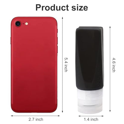 Travel Bottles Leak Proof,3 oz TSA Approved Silicone Squeezable, Refillable Containers Set for Toiletries Shampoo Conditioner Lotion (travel bottles black) - color: Black