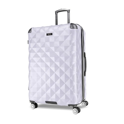 Kenneth Cole REACTION Diamond Tower Collection Lightweight Hardside Expandable 8-Wheel Spinner Travel Luggage, Lavender, 28-Inch Checked - color: Lavender, size: 28-Inch Checked