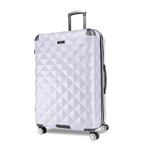 Kenneth Cole REACTION Diamond Tower Collection Lightweight Hardside Expandable 8-Wheel Spinner Travel Luggage, Lavender, 28-Inch Checked - color: Lavender, size: 28-Inch Checked