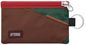 RFID Blocking Travel Wallet with Adjustable Lanyard, Small Nylon Zipper Pouch and Badge Holder for ID, Credit Cards, Cash, Keys, Commuters (Coffee+DarkYellow) - color: Coffee+DarkYellow