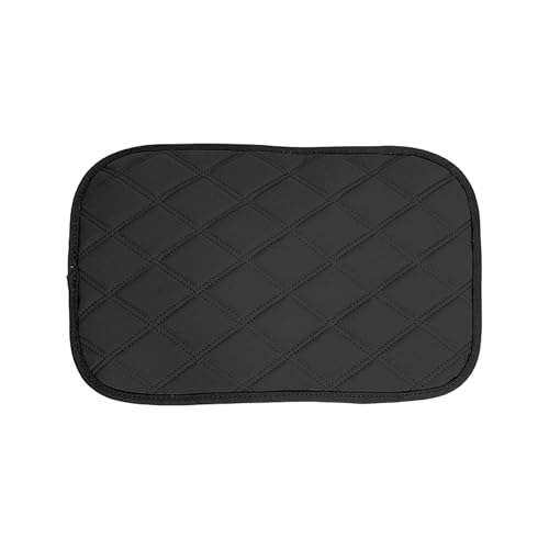 FH Group Neosupreme Black Diamond Pattern Center Console Pad – Water-Resistant Armrest Cover Protector for Cars, SUVs & Trucks - color: Black, style: Console Cover (Diamond)