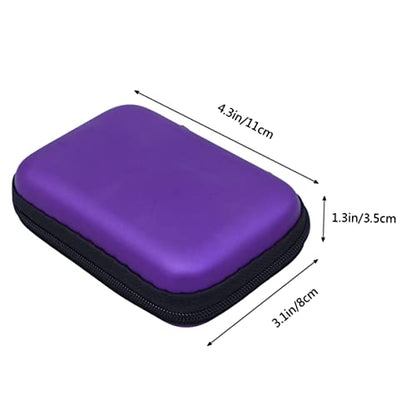 Eva Earphones Case Cable Storage Compact Travel Organizer Pouch Cable Organizer Case - color: Purple