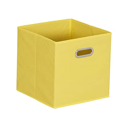 Household Essentials 6 ct Open Fabric Cube Storage Bins, Golden Yellow - color: Golden Yellow, size: 11” L x 11” W x 11” H