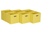 Household Essentials 6 ct Open Fabric Cube Storage Bins, Golden Yellow - color: Golden Yellow, size: 11” L x 11” W x 11” H