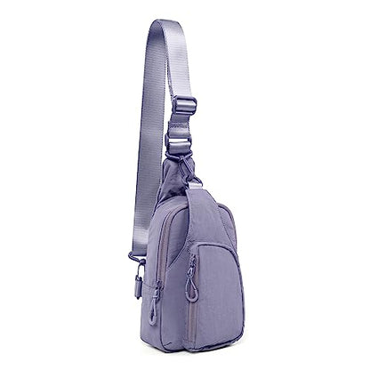 ODODOS Sling Bag with Adjustable Straps Crossbody Chest Bag Lightweight Backpack for Casual Traveling Hiking - color: Ultra Violet