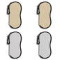 Hion Sunglasses Soft Case Ultra Light Neoprene Zipper Eyeglass Case With Belt Clip - color: 4pcs-2pcs Khaki+2pcs Grey