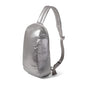 Baggallini Swift Sling - Lightweight 7.25"x 12.5" Crossbody Sling Backpack with Convertible - color: Silver Metallic