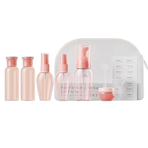 Travel Bottles Set - TSA Approved Leak Proof Squeezable Containers for Toiletries, Conditioner, Shampoo, Lotion & Body Wash Accessories (Upgraded-pink) - color: Upgraded-pink