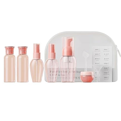 Travel Bottles Set - TSA Approved Leak Proof Squeezable Containers for Toiletries, Conditioner, Shampoo, Lotion & Body Wash Accessories (Upgraded-pink) - color: Upgraded-pink