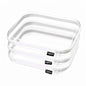 YQBRAO 3-Pack Large Clear Hard Shell Zipper Case, 1.2mm Rigid Toy & Cosmetic Bags, Heavy-Duty Diaper Bag Pouch Set with YKK Zippers, Waterproof Travel & Makeup Organizer - color: White, size: 3 Pack(L)