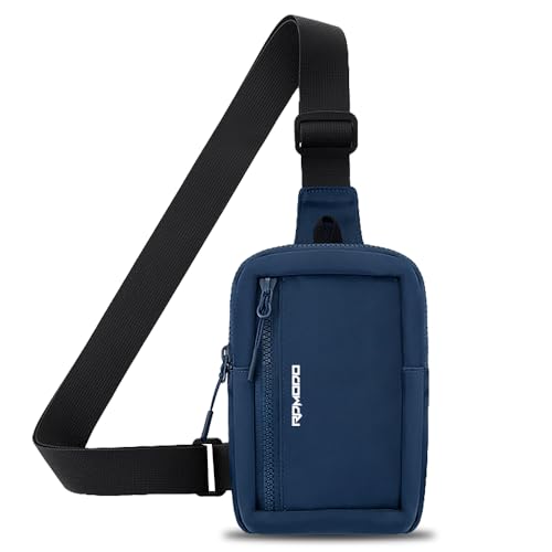 Small Sling Bag for Women Men Chest Bag Water Resistance Mini Crossbody Bag Adjustable Strap Lightweight Shoulder Bag - color: 02-sea Blue