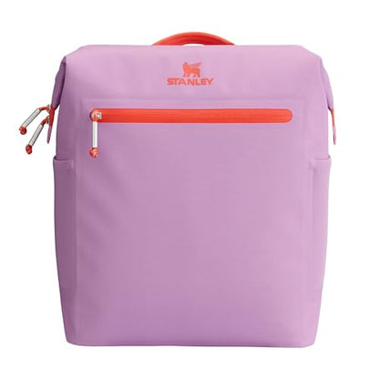 Stanley All Day Madeleine Backpack Soft Cooler 20 Can Cooler with Handle and Shoulder Straps Insulated Travel Bag with Zipper BPA-Free - color: Lilac, style: Midi
