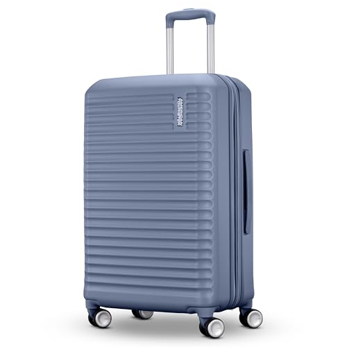 American Tourister Stratum 3.0 Medium 24-Inch Spinner, Airline Approved, Durable Hardside Luggage, Expands 1.5", RightHeight™ Adjustable Handle, Elemental Blue - color: Elemental Blue, size: Medium - Checked