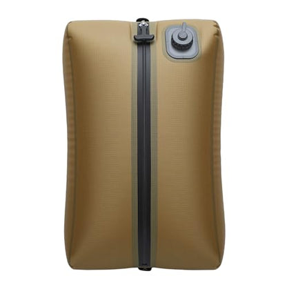 Naroote 20L Reusable Travel Vacuum Bag, Built in Pump Rechargeable Folding Compression Bag, Luggage Space Saver Packing Tool, Ideal for Camping Carry On Suitcases Backpack Seal (Khaki) - color: Khaki