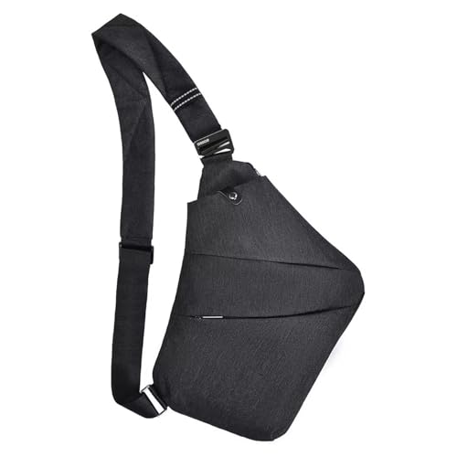 OSOCE Crossbody Sling Bag, Water-Resistant Anti Theft Chest Pack, Minimalist Commuter Daypack for Travel Hiking Work - color: 3.0 Black Left Handed, size: Large