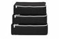 Packing Cubes Bag Pure Canvas Travel Organizers (18"x12"x4") with Durable YKK Zippers for Clothes, Shoes & Luggage Storage (Set of 3 LARGE, Black) - color: Black, style: Set of 3 (Large)