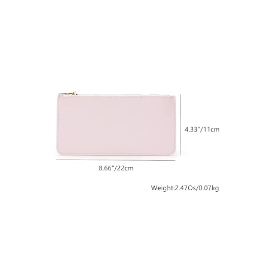 Pencil Pen Case Stationery Case Pouch Bag (Pink,Faux leather) - color: Pink/FL