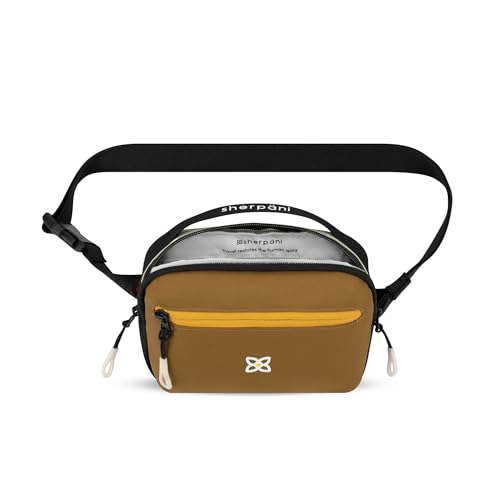 Sherpani Hyk, Small Sling Bag, 1L Belt Bag, Lightweight Travel Fanny Pack, Sling Crossbody Purse with RFID Blocking - color: Elmwood