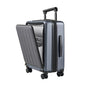 NINETYGO Carry On Luggage 22X14X9 Airline Approved with Front Pocket, 20 Inch Luggage with Front Compartment, Expandable, Double Spinner Wheels, Hardsided PC, TSA Lock (Cool Grey, Seine Max) - color: 09-Cool Grey (Seine Max), size: Carry-On 20-Inch (Clams