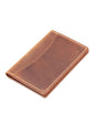 Handcrafted Genuine Leather Wallets, Minimalist Cardholders, and Passport Covers, Handmade Gift - color: Ginger, style: Bifold Cardholder In-out