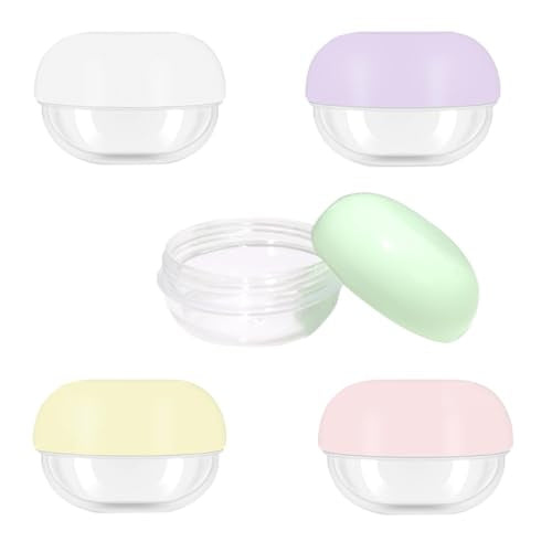 GAQWOK 5 Pcs 10ml Small Travel Containers - Convenient Travel Jars for Creams, Travel Lotion Container, Travel Makeup Containers Essential Compact Size for Traveling, 900230 - size: 10ml