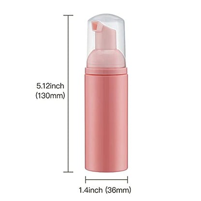 Tekson Foam Pump Bottle (Pink), Empty Travel Size Foam Dispenser Pump for Soap Shampoo, Lash Cleanser(60ml, 3PCS) - color: Pink, size: 3pcs