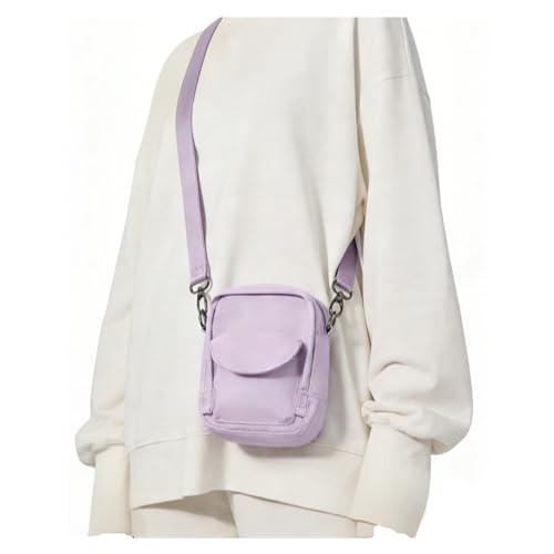 SEAFEW Mini Crossbody Bag Shoulder Bag for Men, Small Messenger Satchel Bag for Women - color: Purple - Sling