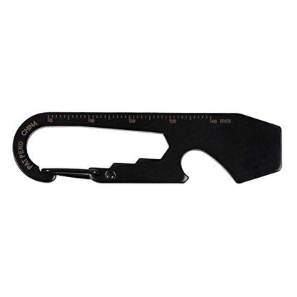 Nite Ize DoohicKey Keychain Multi Tool, Stainless-Steel 5-in-1 Multi Tool With Bottle Opener + Carabiner Clip, Black (Pack of 2) - size: 1 Count (Pack of 2)