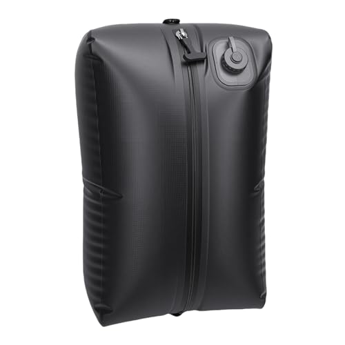 ITEFDTUTNE Travel Vacuum Bags with Built in Pump, 20L Rechargeable Folding Vacuum Storage Space Saver Bags Compression Packing for Clothes Comforters Luggage Travel (Black Grid) - color: Black Grid