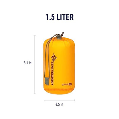 Sea to Summit Ultra-SIL Stuff Sack, Ultralight Outdoor and Travel Storage - color: Zinnia Yellow, style: 1.5 Liter