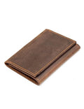 Handcrafted Genuine Leather Wallets, Minimalist Cardholders, and Passport Covers, Handmade Gift - color: Chestnut, style: Trifold Wallet