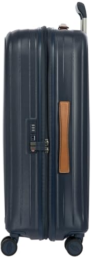 Bric's Taormina Ultra-Light Checked Luggage – Expandable Hard Shell Suitcase with TSA Lock, Anti-Tamper Zippers & 360 Spinner Mobility Wheels - 27 Inch, Blue - color: Blue, size: Checked-Medium