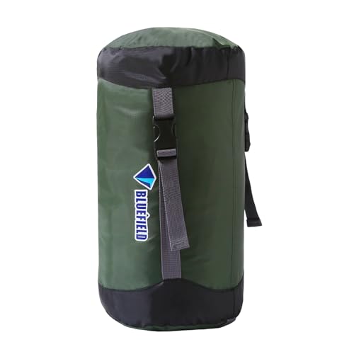 Azarxis Compression Stuff Sack Water-Resistant Ultralight Sleeping Bag Storage Bag Space Saving Gear for Traveling Camping Hiking Backpacking - color: #3 Dark Green, size: 23L - 45cm x φ25cm
