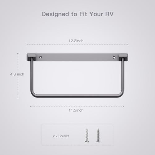 Safoner Foldable RV Shoe Rack- Aluminum Camper Shoe Organizer, Wall-Mounted Shelf, Efficient Holder and Storage Rack for Various Shoes, Essential Travel Trailer Organization Accessories- 2 Packs