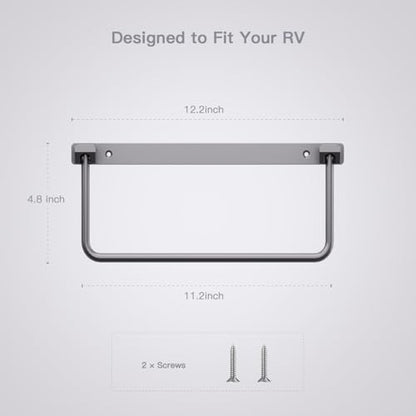 Safoner Foldable RV Shoe Rack- Aluminum Camper Shoe Organizer, Wall-Mounted Shelf, Efficient Holder and Storage Rack for Various Shoes, Essential Travel Trailer Organization Accessories- 2 Packs