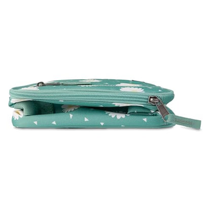 PackIt(R) Freezable Classic Lunch Box, Daisy Sage, Built with EcoFreeze(R) Technology, Collapsible, Reusable, Zip Closure With Zip Front Pocket and Buckle Handle, Designed for Fresh Lunch On the Go - color: Daisy Sage