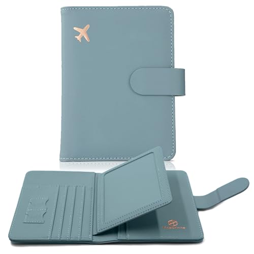 Melsbrinna Rfid Passport Holder for Travel women/Men, Cute Passport Wallet Rfid Blocking Card Slots, Rfid Passport Cover/CaseTravel Wallet, Passport Book Holder (1, Green2) - color: Green2