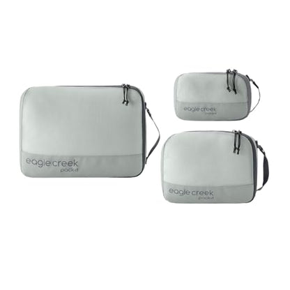 Eagle Creek Pack-It Reveal Cube Set - Packing Cubes for Compartmentalizing Luggage - Durable - Ultra-Lightweight - Water-Resistant - Easy Grab Zipper Pull - Mesh Windows - Storm Grey - XS/S/M - color: Storm Grey