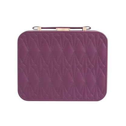 Jewelry Box for Women, Travel Jewelry Organizer Ladies Watch and Jewelry Case Travel Jewelry Case for Necklaces. (Burgundy Red) - color: Burgundy Red