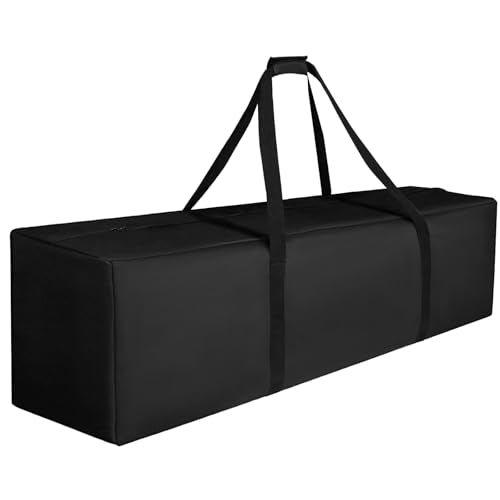Sports Duffle Bag - Extra Large Travel Duffel Luggage Bag with Upgrade Zipper, Sturdy & Water Resistant, Black (Black 47inch) - size: 47inch