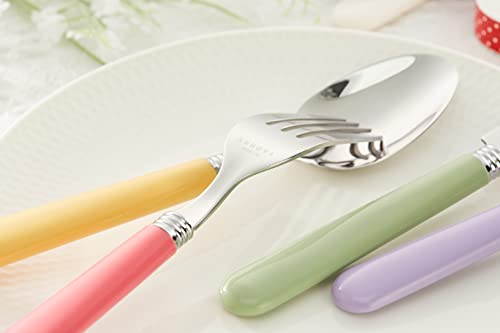 ANNOVA Silverware Set 20 Pieces Stainless Steel Cutlery Color Handle Flatware - 4 x Dinner Knife; 4 x Dinner Fork; 4 x Salad fork; 4 x Tablespoon; 4 x Teaspoon (Mix Solid) - color: Mix Solid