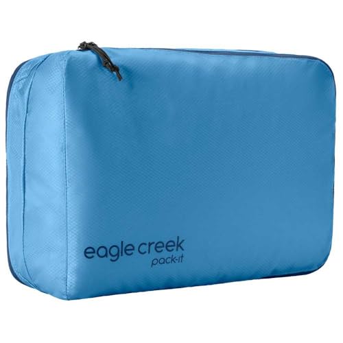 Eagle Creek Pack-It Isolate Clean/Dirty Packing Cube - Dual Compartment Packing Cubes for Optimizing Luggage Space - Lightweight - Recycled Fabric - Washable - Medium - Blue Dawn - color: Blue Dawn