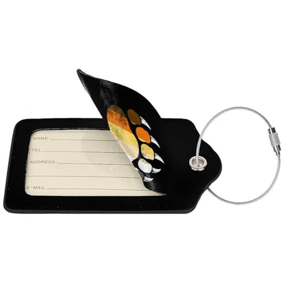 Gay Bear Pride Paw Set of 2 Durable Leather Luggage Tags Stylish Travel Gear Men Women