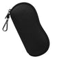 FINTIE Glasses Case with Carabiner, Ultra Light Portable Neoprene Zipper Sunglasses Soft Case - color: Black