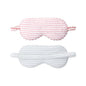 HBHLFZ Sleep Mask 2 Pack - Bamboo Viscose Fiber Sleeping Eye Mask - with Elastic Band/Headband - Comfort Sleeping Shade - for Nighttime Sleeping, Traveling & Napping（Light Pink，Silver） - color: Light Pink&silver