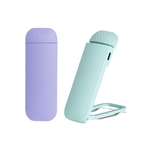 HEMONNKAM Book Reading Light, 2 Pack Rechargeable Clip on Booklight, Eye Caring 3 Color Temperatures & 5 Brightness Levels, Night Use for Bed, Long Lasting, Reading at Night in Bed, Purple+Light Blue - color: Purple+Light Blue