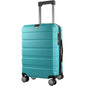 KROSER Hardside Expandable Carry On Luggage with Spinner Wheels & Built-in TSA Lock, Durable Suitcase Rolling Luggage with USB Port, Carry-On 20-Inch, Lake Blue - color: Lake Blue