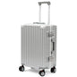 VentureVault 26 Inch Checked Luggage with Spinner Wheels, No Zipper Aluminum Frame Hard Shell Suitcases with TSA Lock, PC+ABS Lightweight Large Suitcase for Travel (Silver) - color: Silvery, size: 26inch
