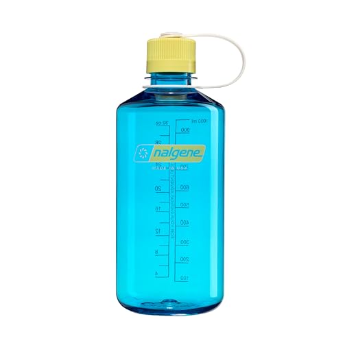 Nalgene 32 oz Narrow Mouth Water Bottle | BPA-Free, Durable & Leak Proof, Lightweight for Hiking & Gym – Thrill & Motion, Blue Atoll w/Endive - color: Blue Atoll w/Endive, size: 32 Ounces